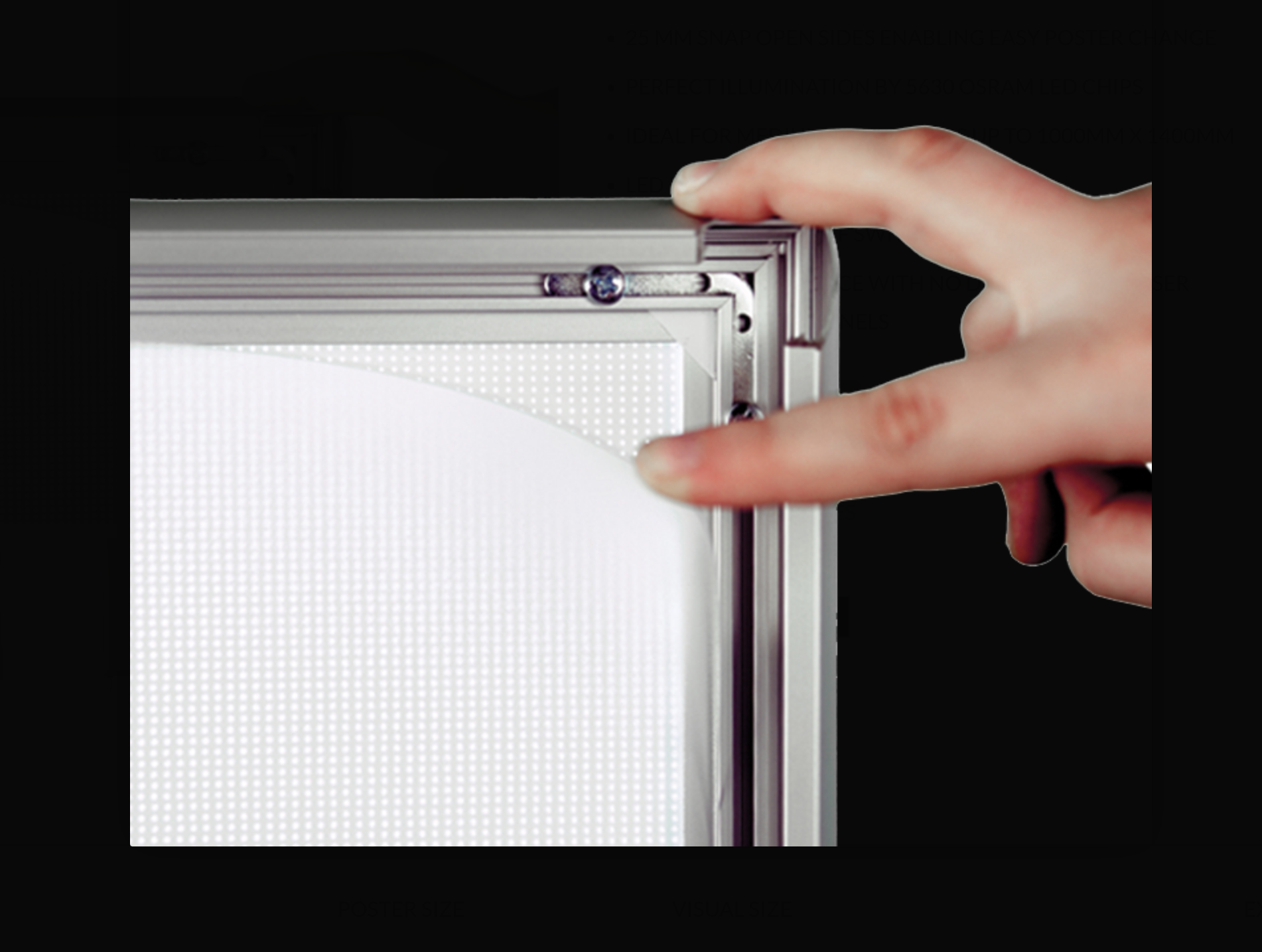 MAXI-LED Ljusskylt för väggmontering - Storlek 100x140 & 118x175 cm. - Bild 2