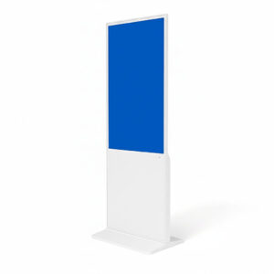 Fristaende-Digital-Totem-Golvskylt-50-tum-4K-Vit
