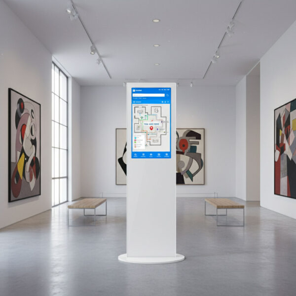 Fristående Digital Totem (Golvskylt) med Touch 32 tum -  Full HD - Vit - Bild 2